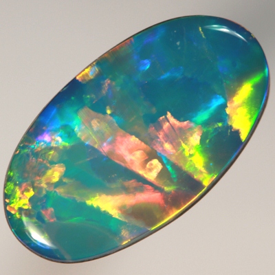 TOP QUALITY LIGHTNING RIDGE OPAL DOUBLET Large rolling flashes SEE VIDEO